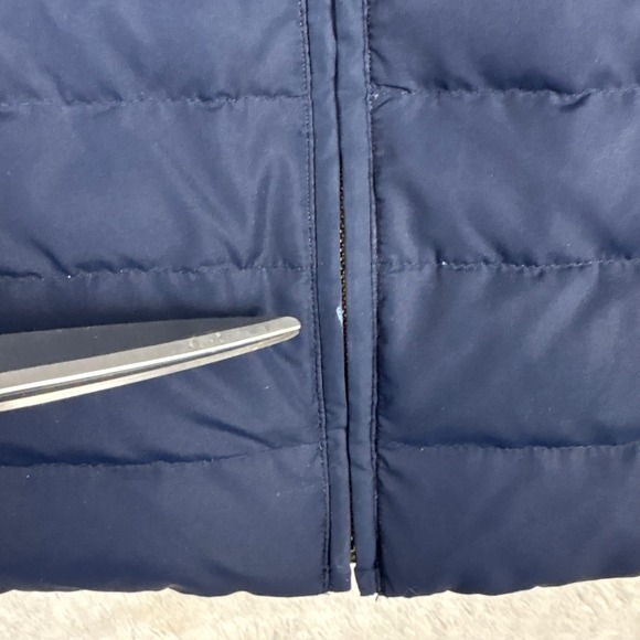 Talbots Plus Down Puffer Vest Size 1X Navy Blue Preppy Mature Classic - Picture 3 of 8